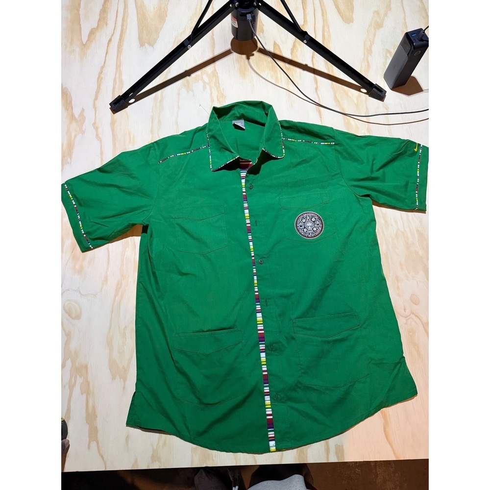 Rare Nike 06 World Baseball Championship Green Sht Sleeve Shirt Mexico Aztec  XL